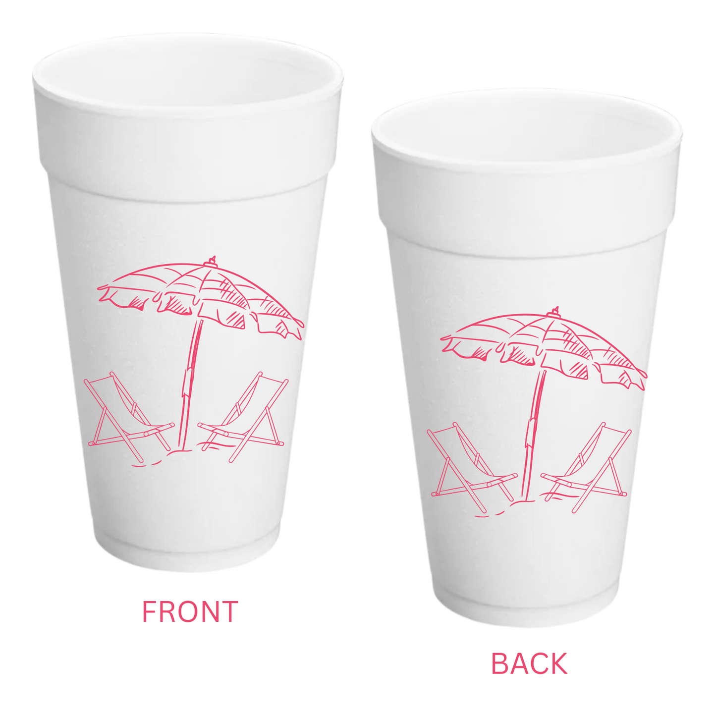 Pink Paradise 20 oz. Styrofoam Cups
