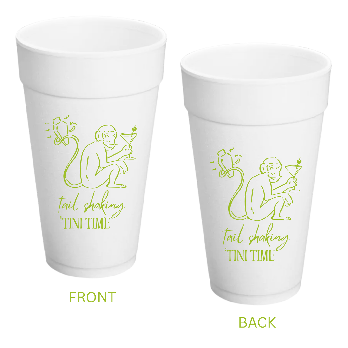 Tini Time 20 oz. Styrofoam Cups