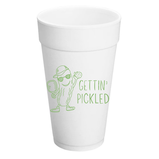 Gettin' Pickled Pickleball 20 oz. Styrofoam Cups