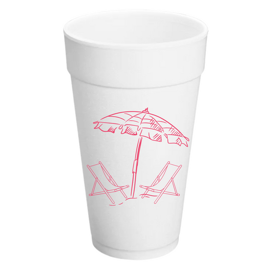 Pink Paradise 20 oz. Styrofoam Cups