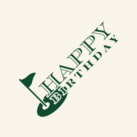 Golf Happy Birthday Ecru Beverage Napkins
